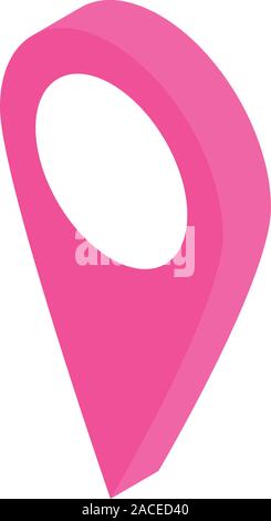 Gps-pin Symbol Karte, isometrische Stil Stock Vektor