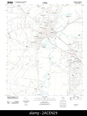 USGS TOPO Karte Südcarolina Sc Conway 20110817 TM Wiederherstellung Stockfoto