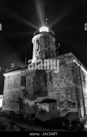 Die Ta'Giordan Leuchtturm in Gozo, noch im Einsatz bis zu diesem Tag. Stockfoto