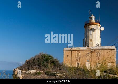 Die Ta'Giordan Leuchtturm in Gozo, noch im Einsatz bis zu diesem Tag. Stockfoto