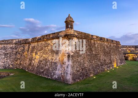 Sentry Haus ('Garita"), San Felipe del Morro Castle (El Morro) (1540 s-1786), San Juan National Historic Site, Old San Juan, Puerto Rico Stockfoto