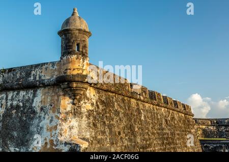 Sentry Haus ('Garita"), San Felipe del Morro Castle (El Morro) (1540 s-1786), San Juan National Historic Site, Old San Juan, Puerto Rico Stockfoto