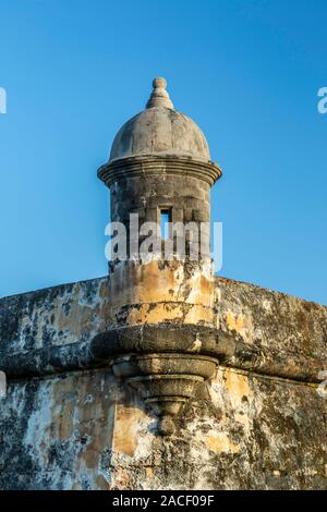 Sentry Haus ('Garita"), San Felipe del Morro Castle (El Morro) (1540 s-1786), San Juan National Historic Site, Old San Juan, Puerto Rico Stockfoto