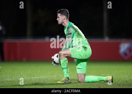 Utrecht, Niederlande. 02 Dez, 2019. Utrecht, 02-12-2019, Sportcomplex Zoudenbalch, Saison 2019/2020, Keuken Kampioen Divisie. Jong FC Utrecht Torwart Fabian de Keijzer während des Spiels Jong Utrecht - Almere City Credit: Pro Schüsse/Alamy leben Nachrichten Stockfoto