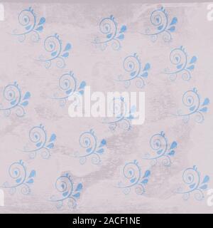 Paisley digitales Papier 12 x 12 abstrakte Muster in Blau und blass Lavendel. Toll für ihre Designs. Stockfoto