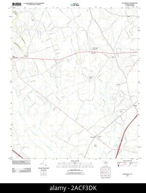 USGS TOPO Karte Südcarolina Sc Felderville 20110808 TM Wiederherstellung Stockfoto