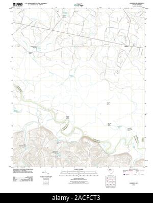 USGS TOPO Karte Südcarolina Sc Gadsden 20110808 TM Wiederherstellung Stockfoto