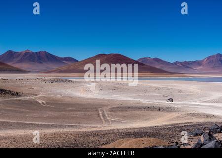 Laguna Blanca, Reserva Nacional de Fauna Andina Eduardo Avaroa, südlichen Altiplano, Abteilung Hagen, im Südwesten von Bolivien, Lateinamerika Stockfoto