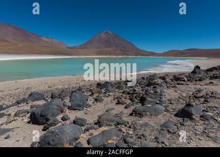 Laguna Verde, Reserva Naconal de Fauna Andina Eduardo Avaroa, südlichen Altiplano, Abteilung Hagen, im Südwesten von Bolivien, Lateinamerika Stockfoto