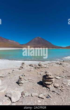 Laguna Verde, Reserva Naconal de Fauna Andina Eduardo Avaroa, südlichen Altiplano, Abteilung Hagen, im Südwesten von Bolivien, Lateinamerika Stockfoto