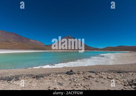 Laguna Verde, Reserva Naconal de Fauna Andina Eduardo Avaroa, südlichen Altiplano, Abteilung Hagen, im Südwesten von Bolivien, Lateinamerika Stockfoto