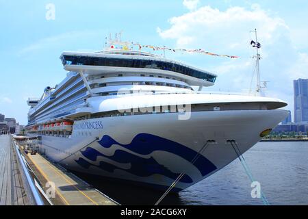 Diamond Princess in Yokohama, Japan Stockfoto