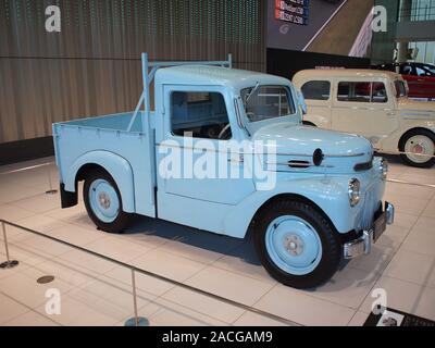 1947 Nissan TAMA Pickup Truck an der Nissan Global Headquarters Galerie Stockfoto