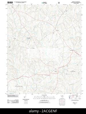 USGS TOPO Karte Südcarolina Sc Kirksey 20110819 TM Wiederherstellung Stockfoto