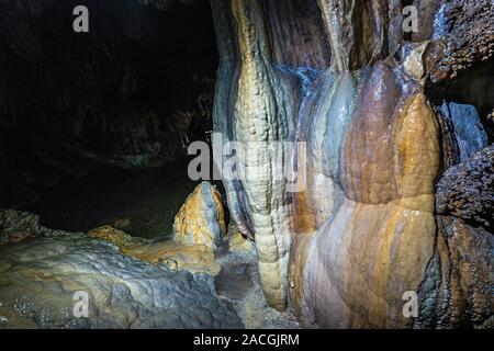 Sitting Bull fällt Höhle, New Mexico, USA, flowstone Stockfoto