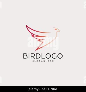 Vogel bunte Logo Vektor Stock Vektor