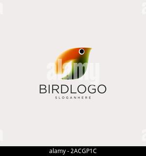 Vogel bunte Logo Vektor Stock Vektor