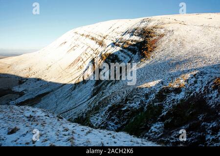 Die carmarthen Ventilator im Schnee, South Wales Stockfoto