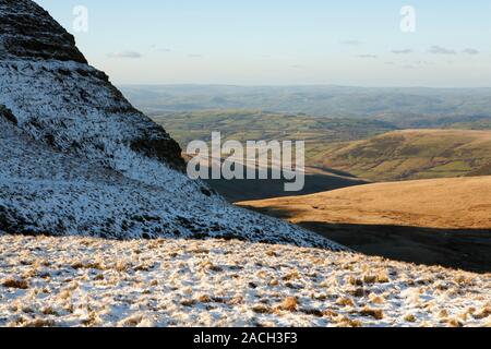 Die carmarthen Ventilator im Schnee, South Wales Stockfoto