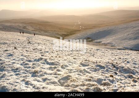 Die carmarthen Ventilator im Schnee, South Wales Stockfoto