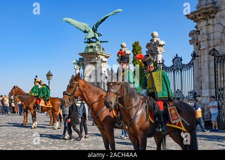 Ungarische Royal Horse Guards in Budapest, Ungarn Stockfoto