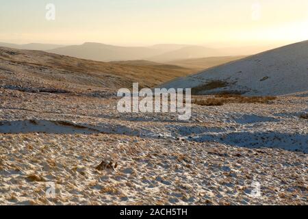 Die carmarthen Ventilator im Schnee, South Wales Stockfoto