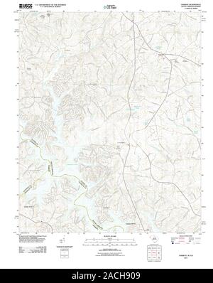 USGS TOPO Karte Südcarolina Sc Oakway 20110825 TM Wiederherstellung Stockfoto