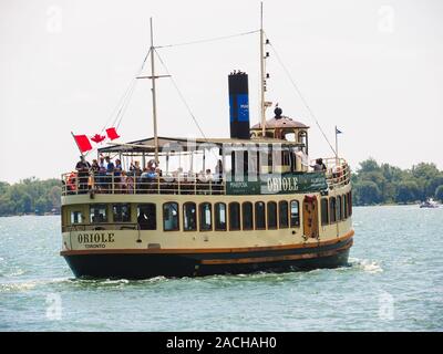 Oriole Dampfschiff Replica Sightseeing-Tour über den See Ontario. Stockfoto