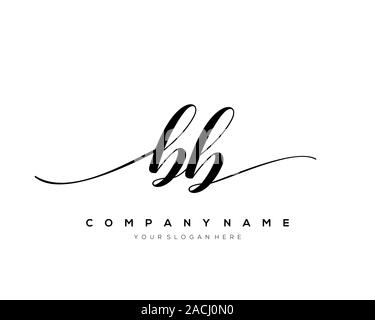 BB Brief erste Handschrift logo Vektor. Stock Vektor