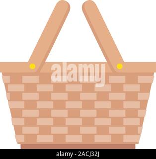 Warenkorb wicker Picknick isolierte Symbol Stock Vektor