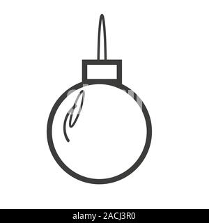 Christmas Ball Symbol, flache Bauweise beste Vektor icon Stock Vektor