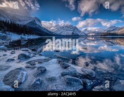 Upper Kananaskis Lake, Kananaskis, Alberta, Kanada Stockfoto