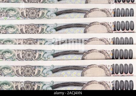 Japanische Banknote, Yen ist die offizielle Währung von Japan Stockfoto