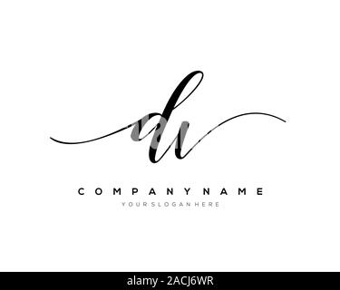 DV Brief erste Handschrift logo Vektor. Stock Vektor