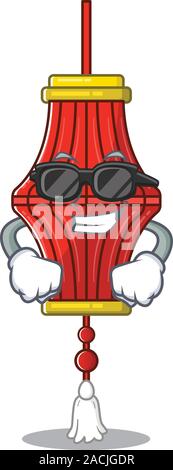 Super coole chinesische Papierlaternen Zeichen mit schwarzen Gläsern Stock Vektor