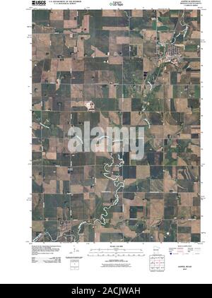 USGS TOPO Karte South Dakota MN Jasper 20100819 TM Wiederherstellung Stockfoto