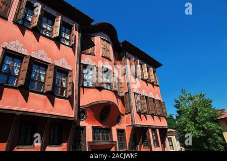 Plovdiv Regionalen Historischen Museum, der Bulgarischen Nationalen Wiedergeburt Exposition, Bulgarien Stockfoto
