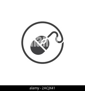 Buchstabe s Maus Circle line Symbol logo Vektor Stock Vektor