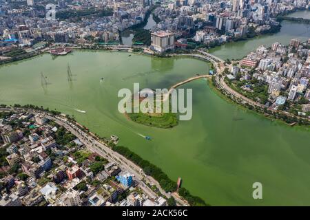 Luftaufnahme von Dhaka, der Hauptstadt von Bangladesch. Stockfoto