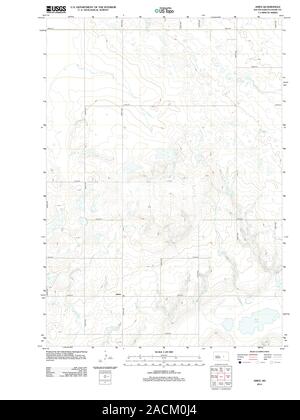 USGS TOPO Karte South Dakota SD Ames 20120625 TM Wiederherstellung Stockfoto