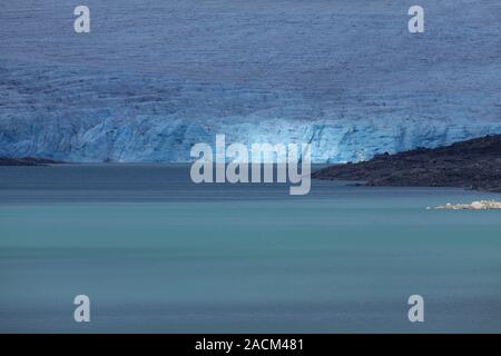 Blick von der Austdalsbreen Styggevatnet Stockfoto