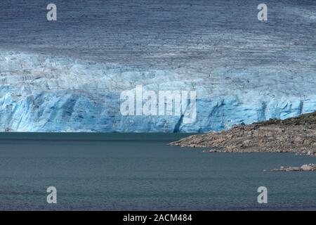 Blick von der Austdalsbreen Styggevatnet Stockfoto