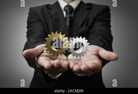 3d-Rädchen als Konzept Stockfoto