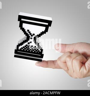 Glas stunde Cursor Stockfoto