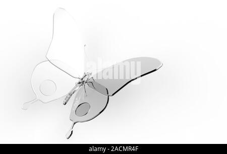 Butterfly Glas Abbildung Stockfoto