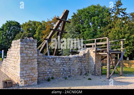Römische Kran, Limes Museum Aalen, Baden-Württemberg, Deutschland, Europa Stockfoto