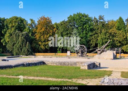 Römische Kran, Limes Museum Aalen, Baden-Württemberg, Deutschland, Europa Stockfoto