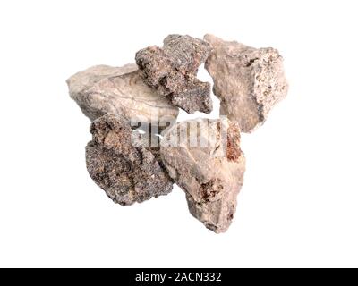 Räucherstäbchen Palo Santo Harz. Auf weissem Hintergrund Stockfoto