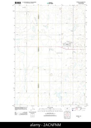 USGS TOPO Karte South Dakota SD Bowdle 20120608 TM Wiederherstellung Stockfoto