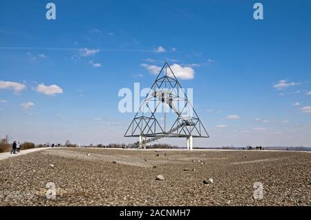 Tetraeder auf die Halde Beckstrasse, Emscher Landschaftspark, der industriellen Kultur, dump in Bottrop, Ruhrgebiet, Metropole Ruhr, noch Stockfoto